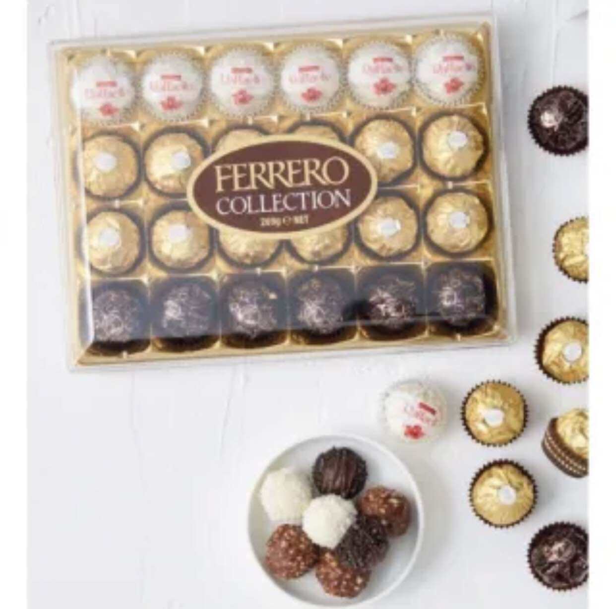 Socola Ferrero Rocher Fine Hazelnut Chocolate của Canada hộp 48 viên trọng lượng 600gr
