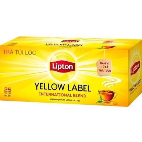 Trà Lipton nhãn vàng hộp 25 túi lọc nhỏ 2g