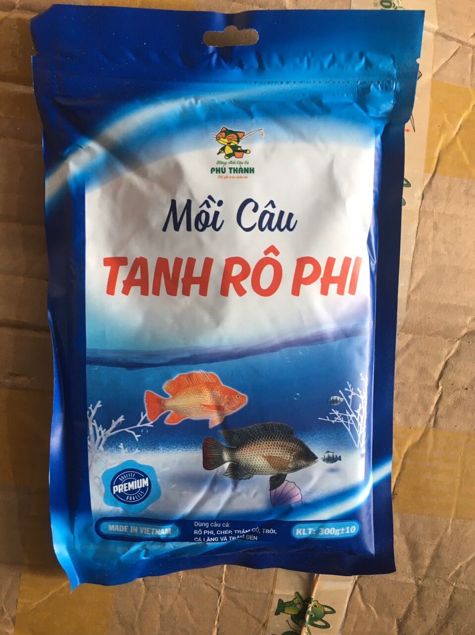 Mồi câu tanh cá rô phi chính hãng Phú Thành 300g