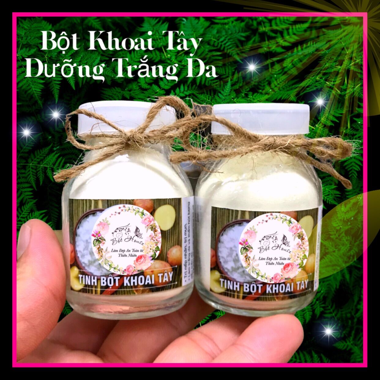 Bột khoai tây đắp mặt nạ dưỡng trắng da không bắt nắng nguyên chất handmade nhà bột.