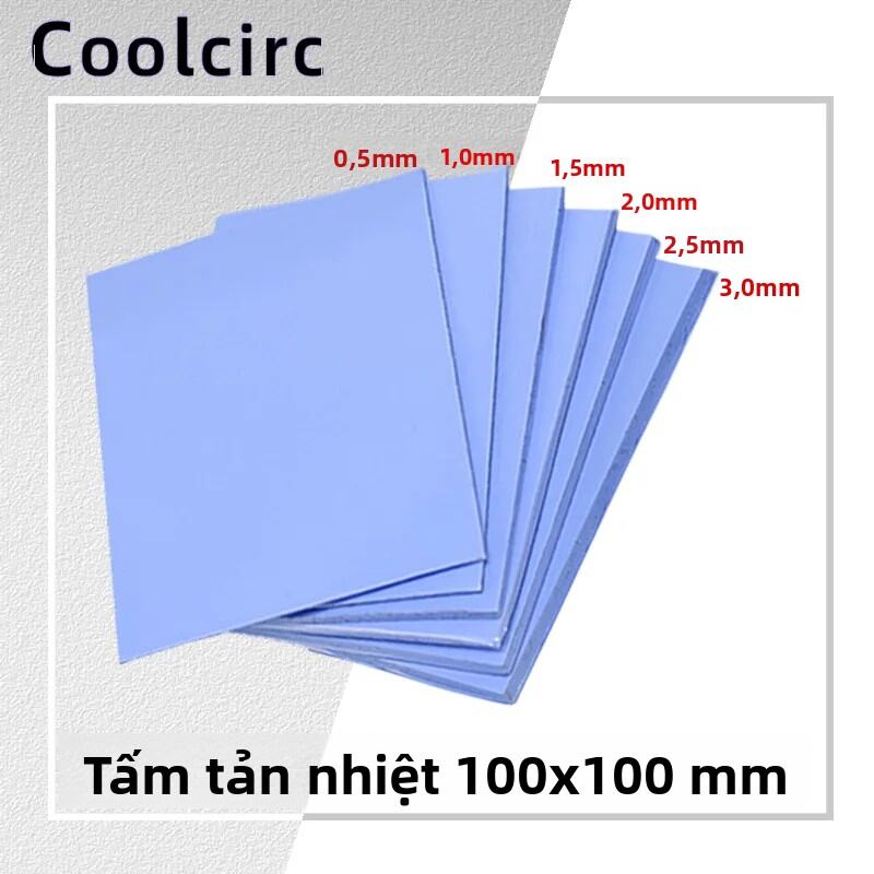 Hiệu Suất Cao PC CPU GPU Tản Nhiệt Làm Mát Nhiệt Miếng Lót 100 Mm 6.0W/mK Đa Độ Dày Tùy Chọn 0.5/1/1.5/2/2.5/3 Mm Cho Bộ Vi Xử Lý Máy Tính