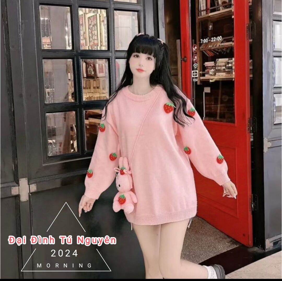 [ xã kho] các mẫu áo len noel phom rộng giấu quần kèm phụ kiện. hàng QC loại 1