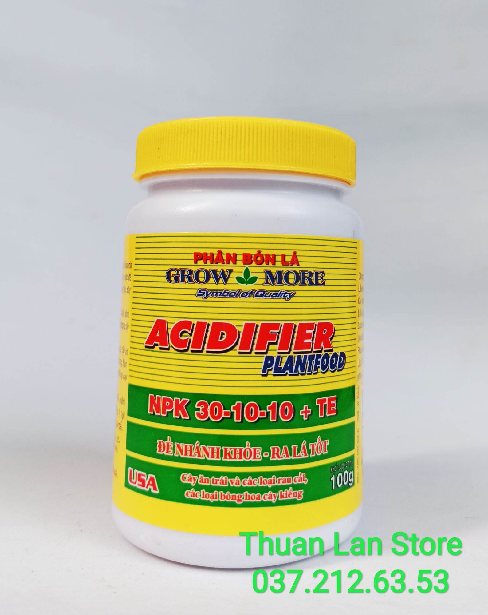 Phân Bón Lá NPK 30-10-10 Growmore hũ 100g