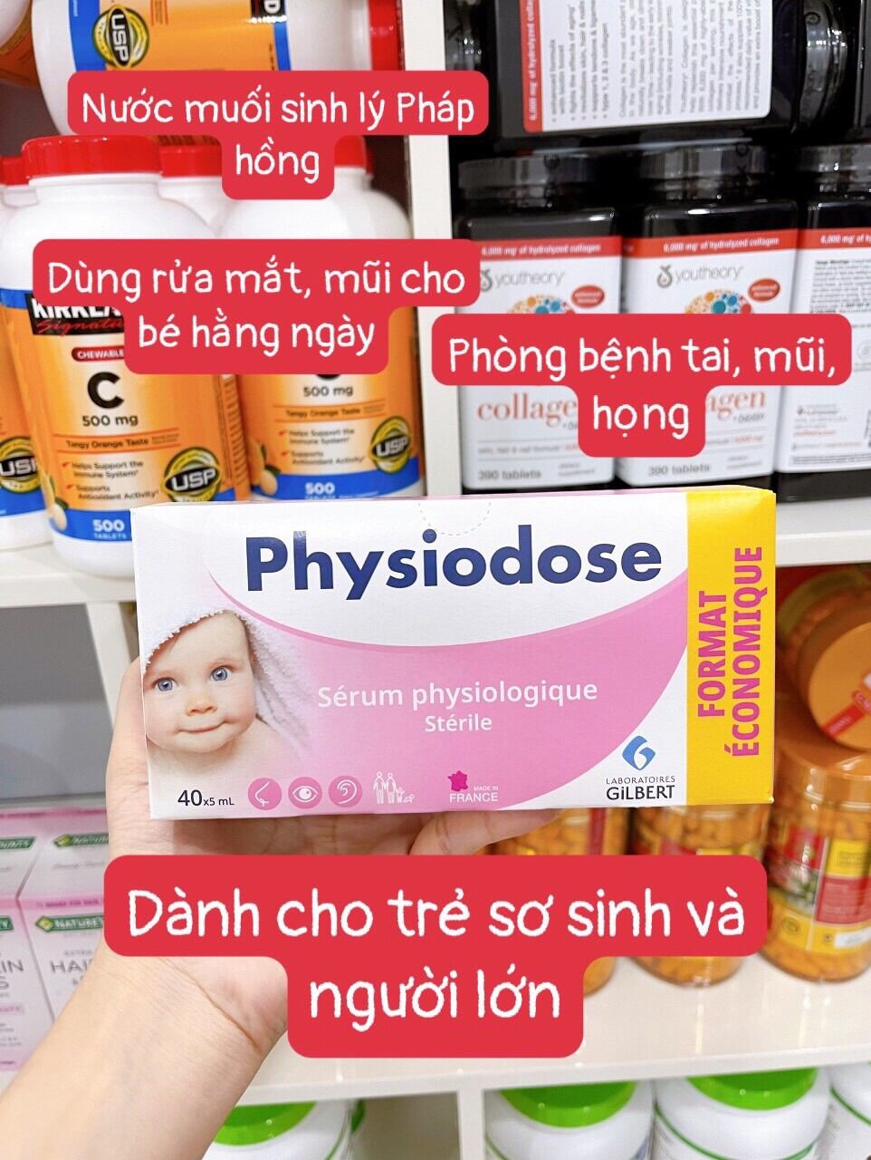 Nước muối sinh lý pháp physiodose