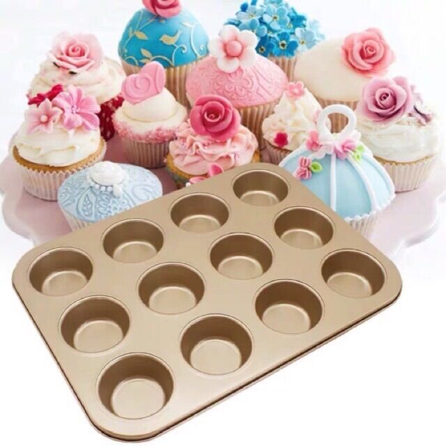 Khuôn cupcake 12 ô to / khuôn cupcake