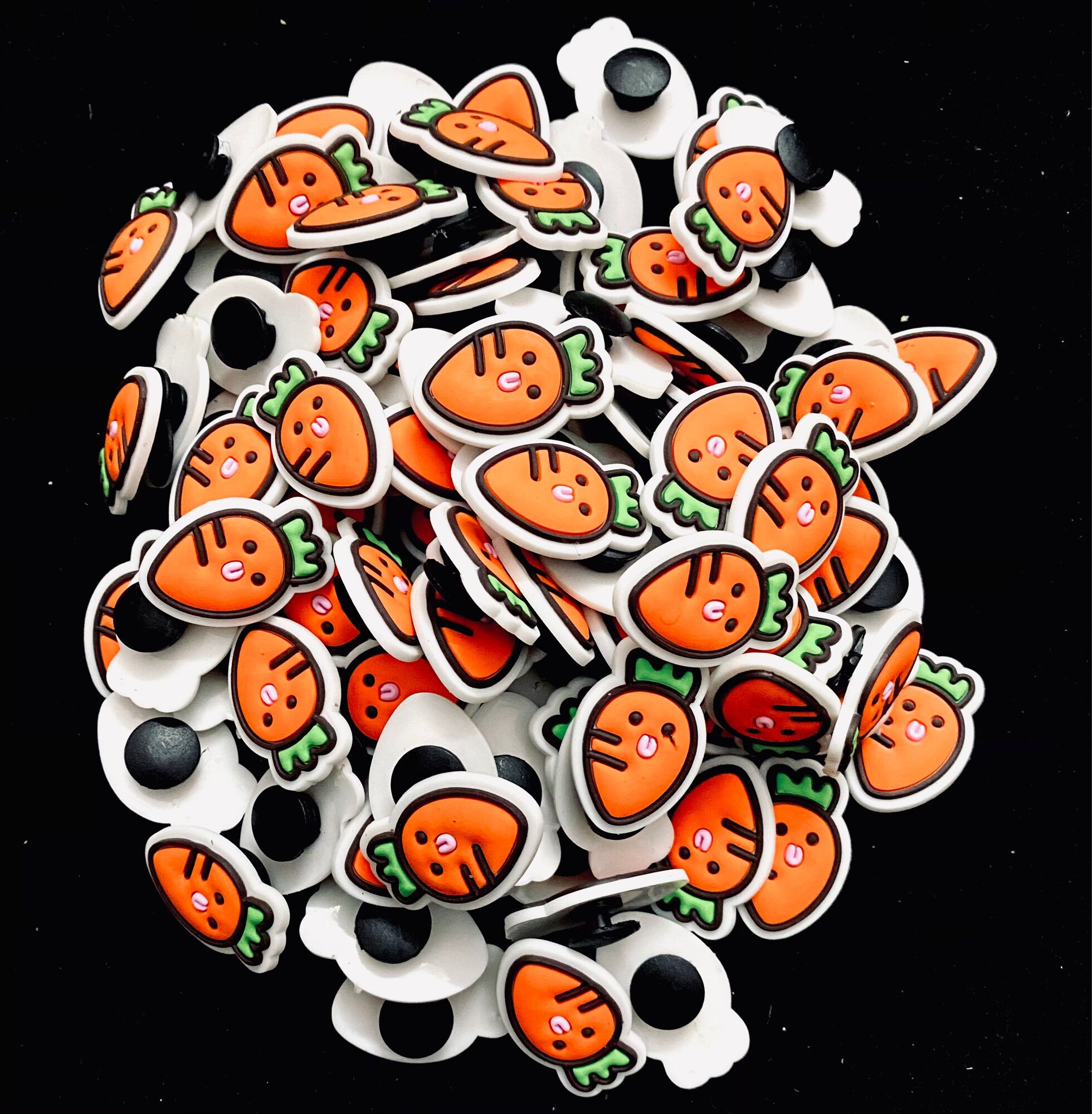 Set 10 jibbitz sticker 2d gắn dép crocs