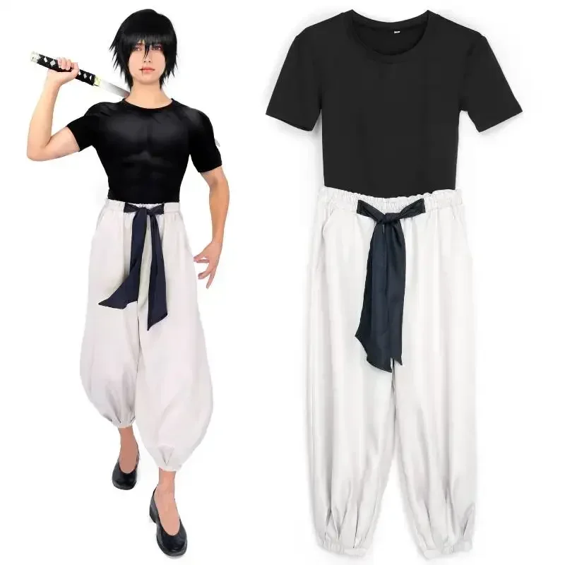 Dazcos Toji Fushiguro Unisex Trang Phục Hóa Trang Co Giãn Top Quần Short Bộ Halloween Anime Bộ Trang