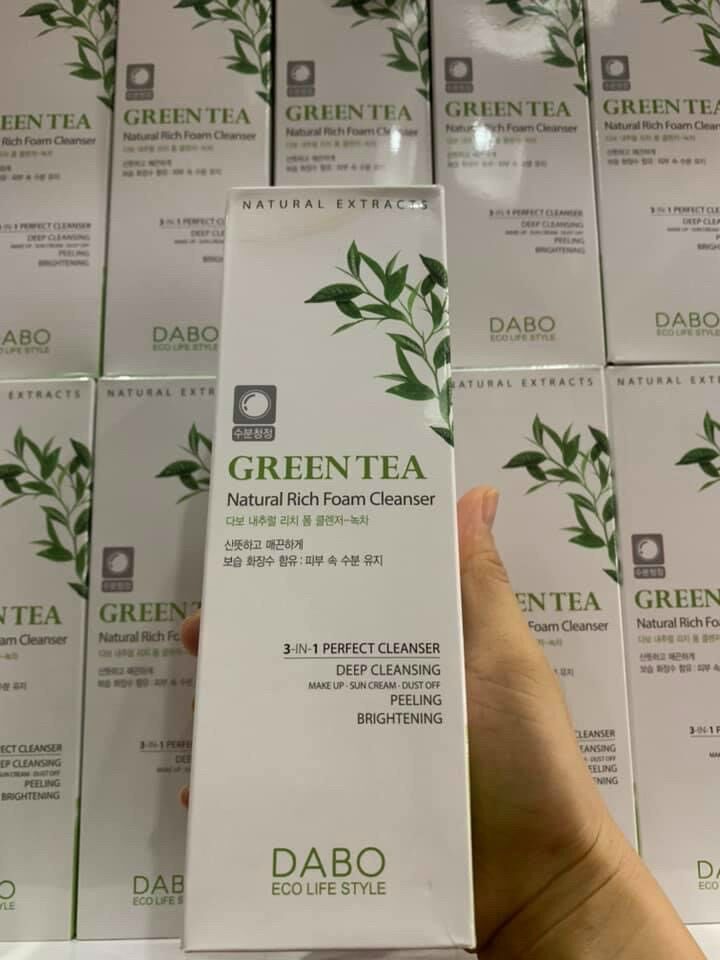 SỮA RỬA MẶT DABO TRÀ XANH CAO CẤP 3IN1 180ML