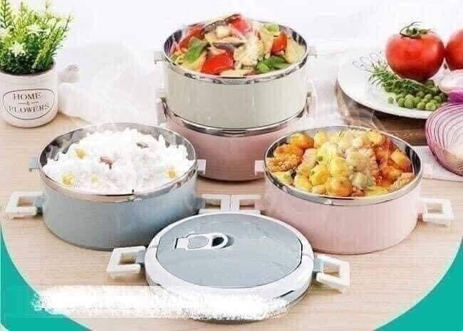Cặp lồng lúa mạch giữ nhiệt 4 tầng ruột inox