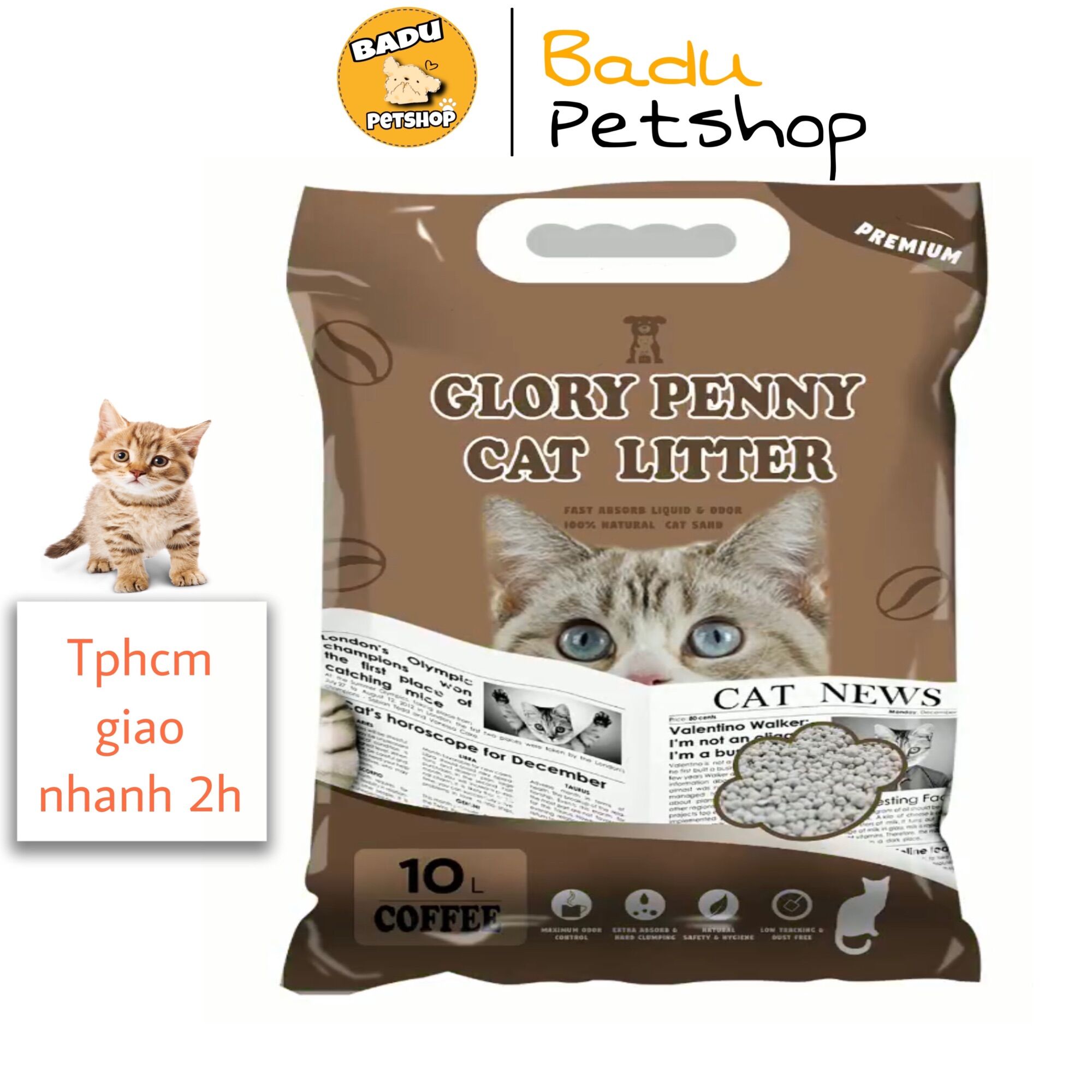 [HCM]Cát Vệ Sinh Mèo Caat 4kg - Cát Vệ Sinh Khử Mùi Cho Mèo Caat