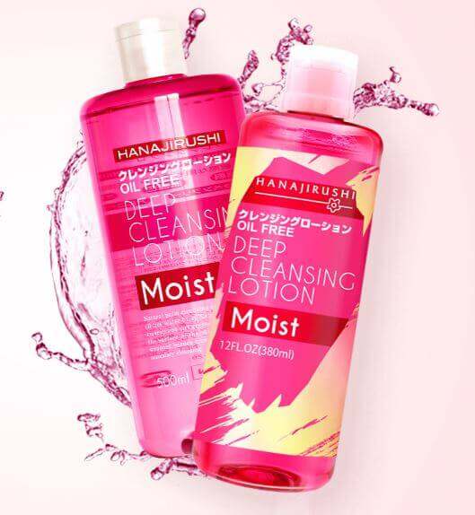 Nước tẩy trang Moist Deep Cleansing Lotion Hanajirushi