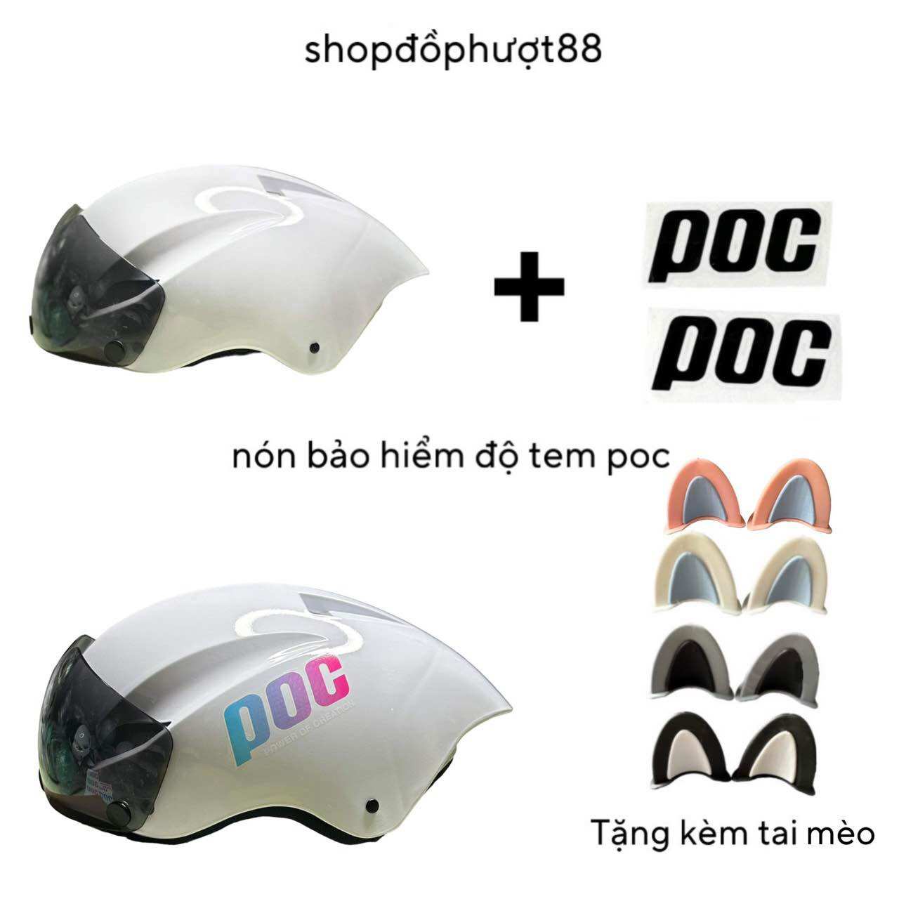 Nón bảo hiểm thể thao độ tem Poc mẫu mới siêu 🔥🔥🔥