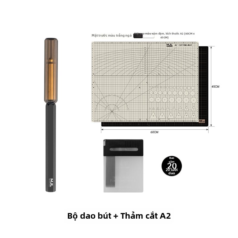 BEAUTY KING DRAGON MJL | Dao cắt mô hình cán lục giác chống lăn mạ vàng lưỡi rộng 6mm