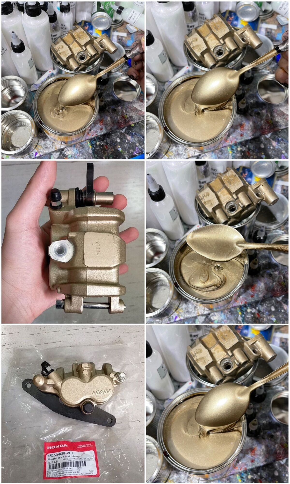 Màu sơn vàng đồng heo dầu yamaha