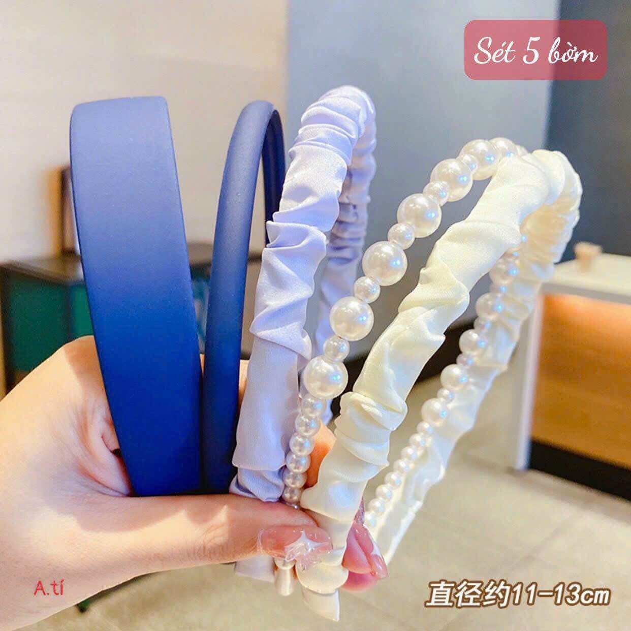 Set  5 Bờm Tóc - Cài Tóc - Băng Đô VINTAGE sang chảnh