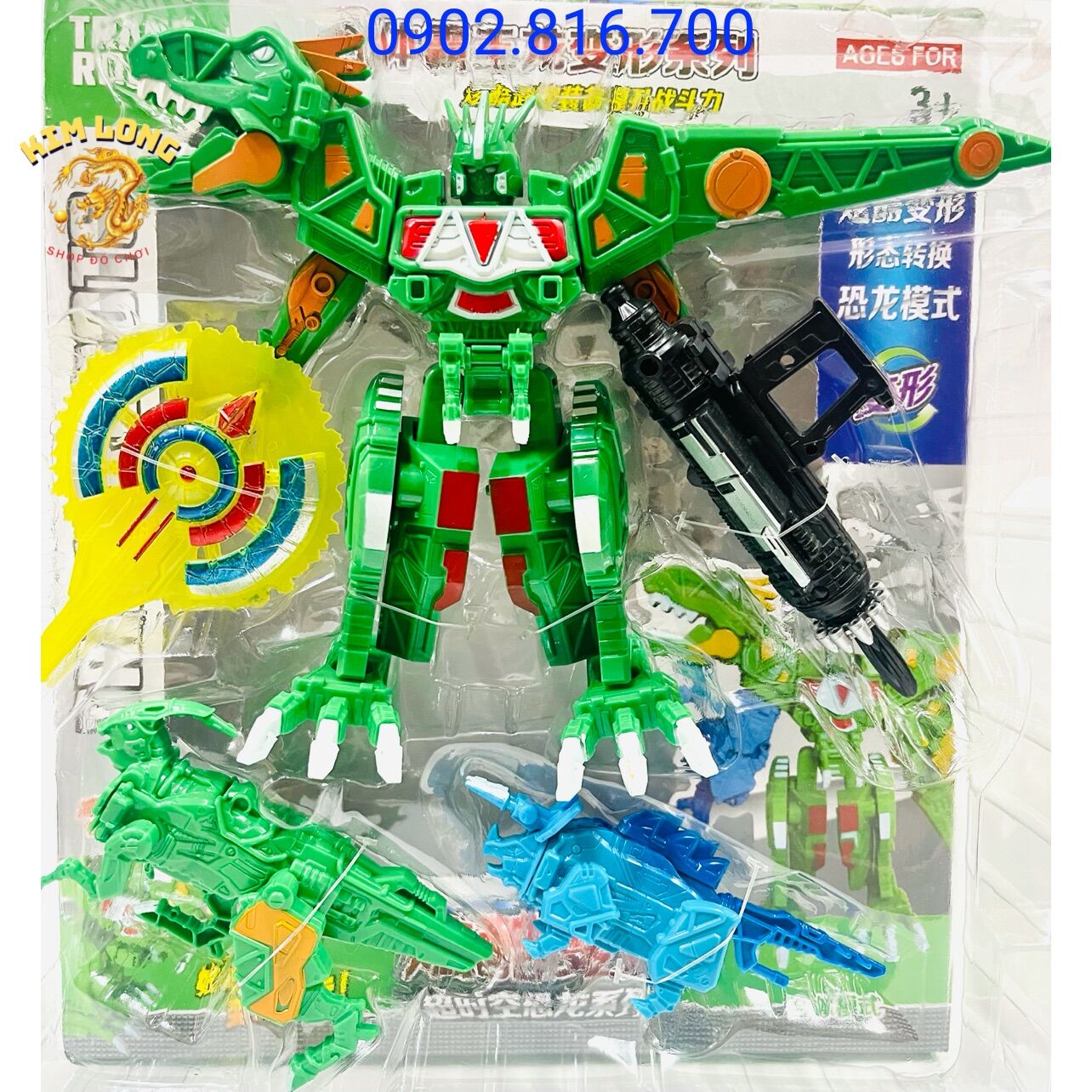 Vỉ Robot lắp ráp biến hình siêu nhân điện long Kyoryuger
