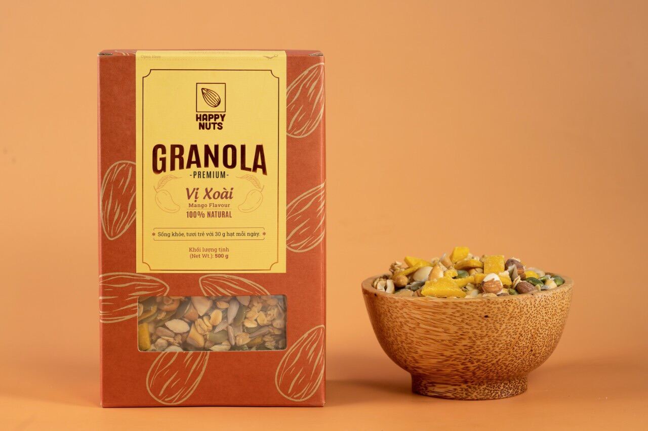 Granola Premium Mix_Vị Xoài 500gr