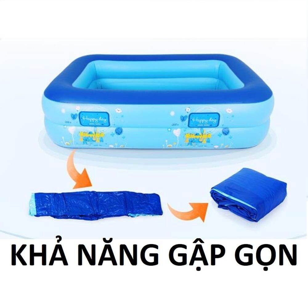 Bể bơi cho bé 2 tầng kích thước 1M2 Loại dày