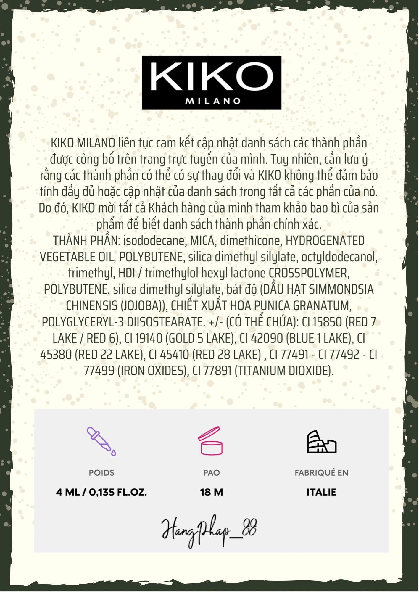 Son KiKo Lasting Matte Veil Liquid Lip Colour