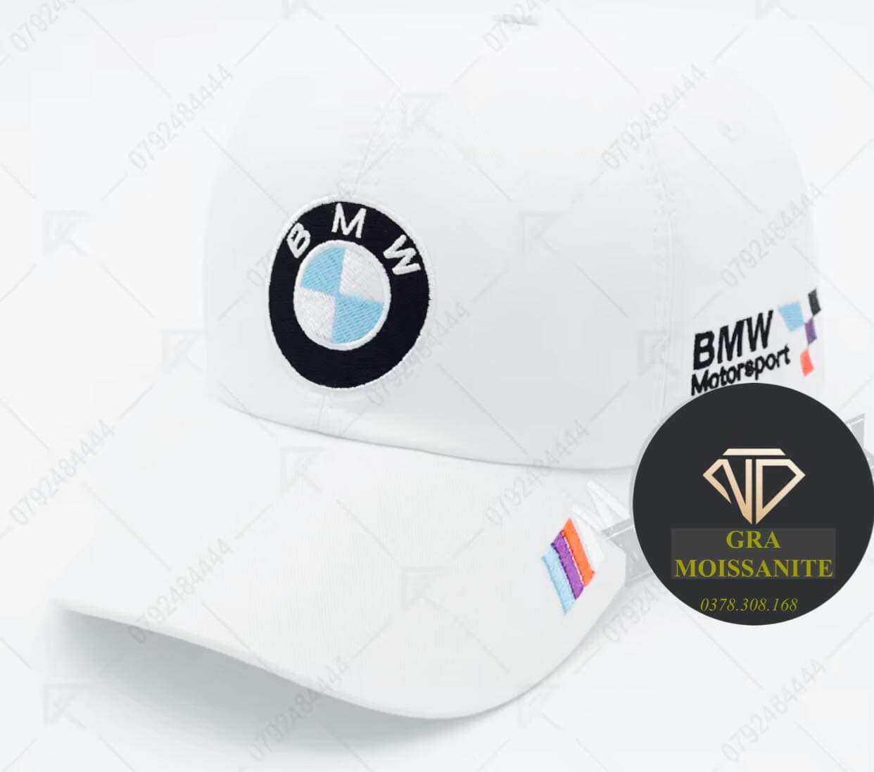 [HCM] Nón kết thể thao Nam Nữ logo BMW (Quà tặng) -Màu trắng