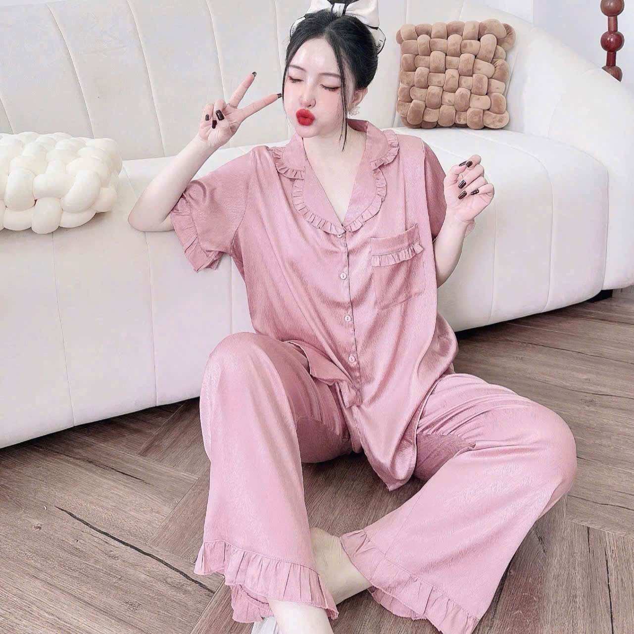 Bộ Lụa tay ngắn quần dài 50-100kg