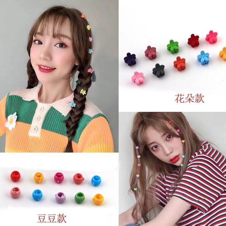 set kẹp bín tóc 2 kiểu 50 cái dễ thương cho bé gái