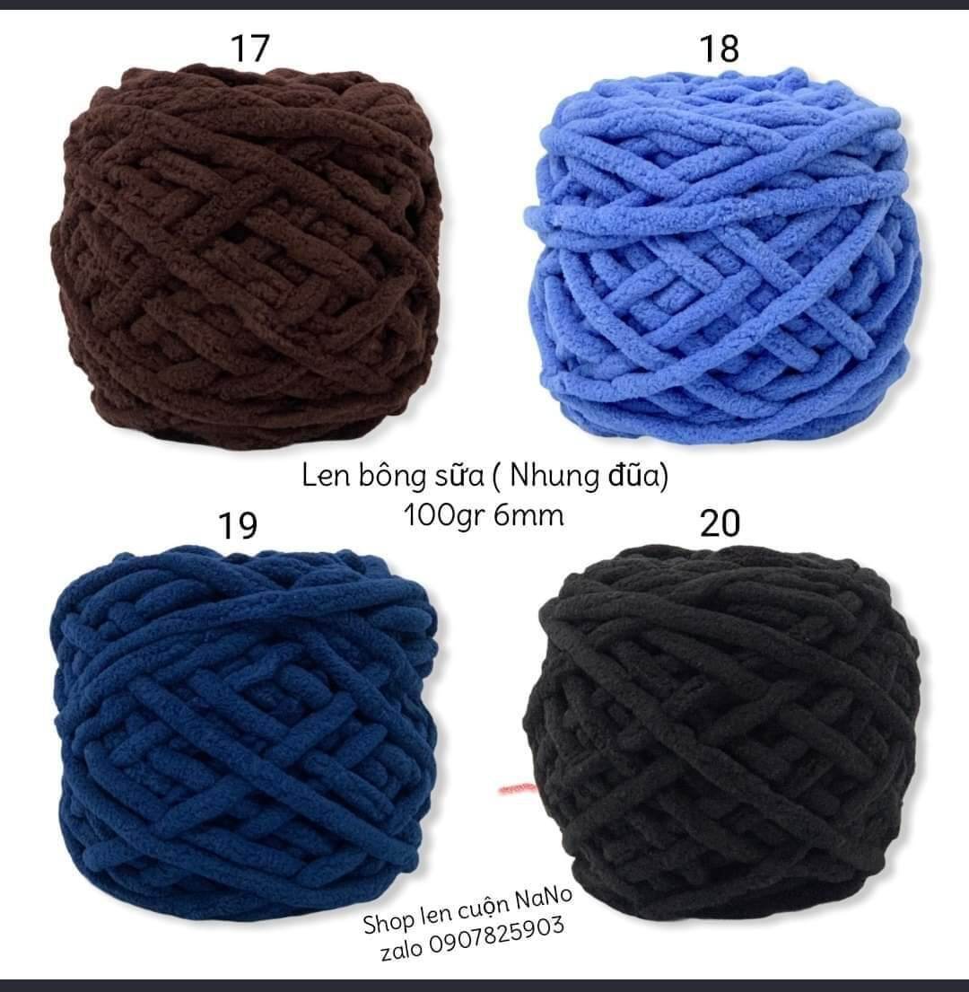 len bông sữa 100gam sợi 6mm