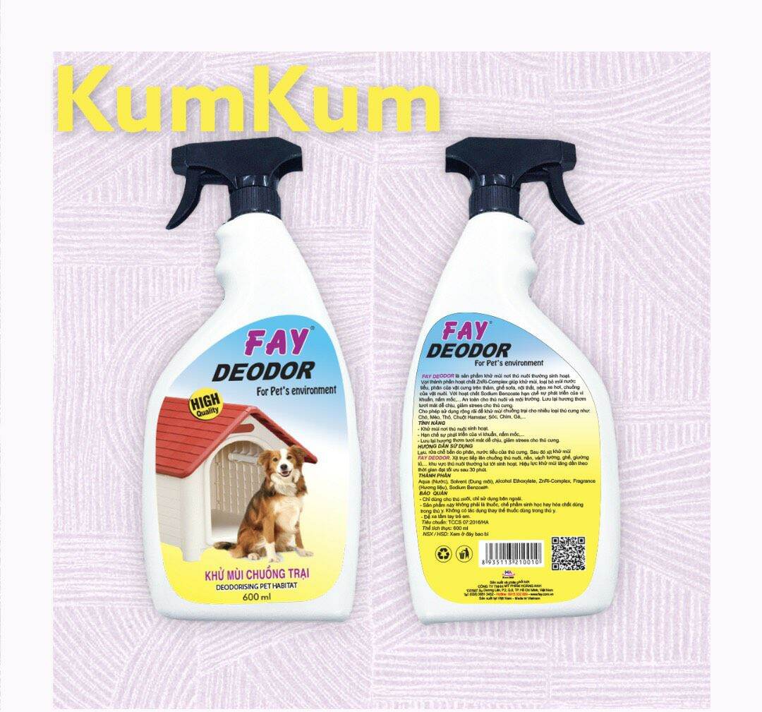 Xịt khử mùi chuồng trại Fay Deodor 600ml