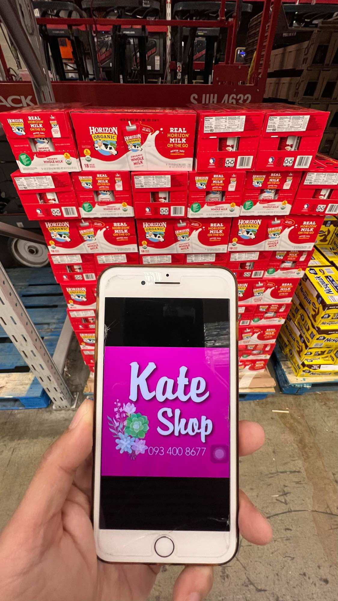 Bill Mỹ Bay air - date 1/2025 Sữa tươi nuớc Horizon Organic whole milk 18 hộp