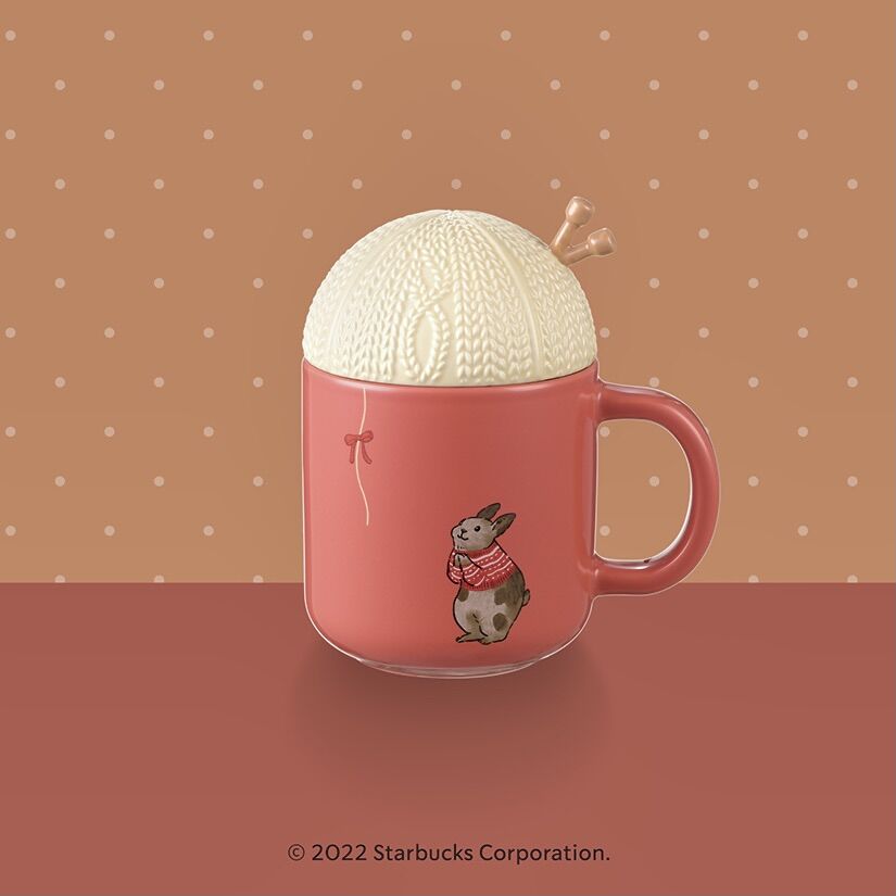 [STARBUCKS VN] - CỐC SỨ BUNNIES ENJOY THE MOON WT LID HANDLE MUG 12oz