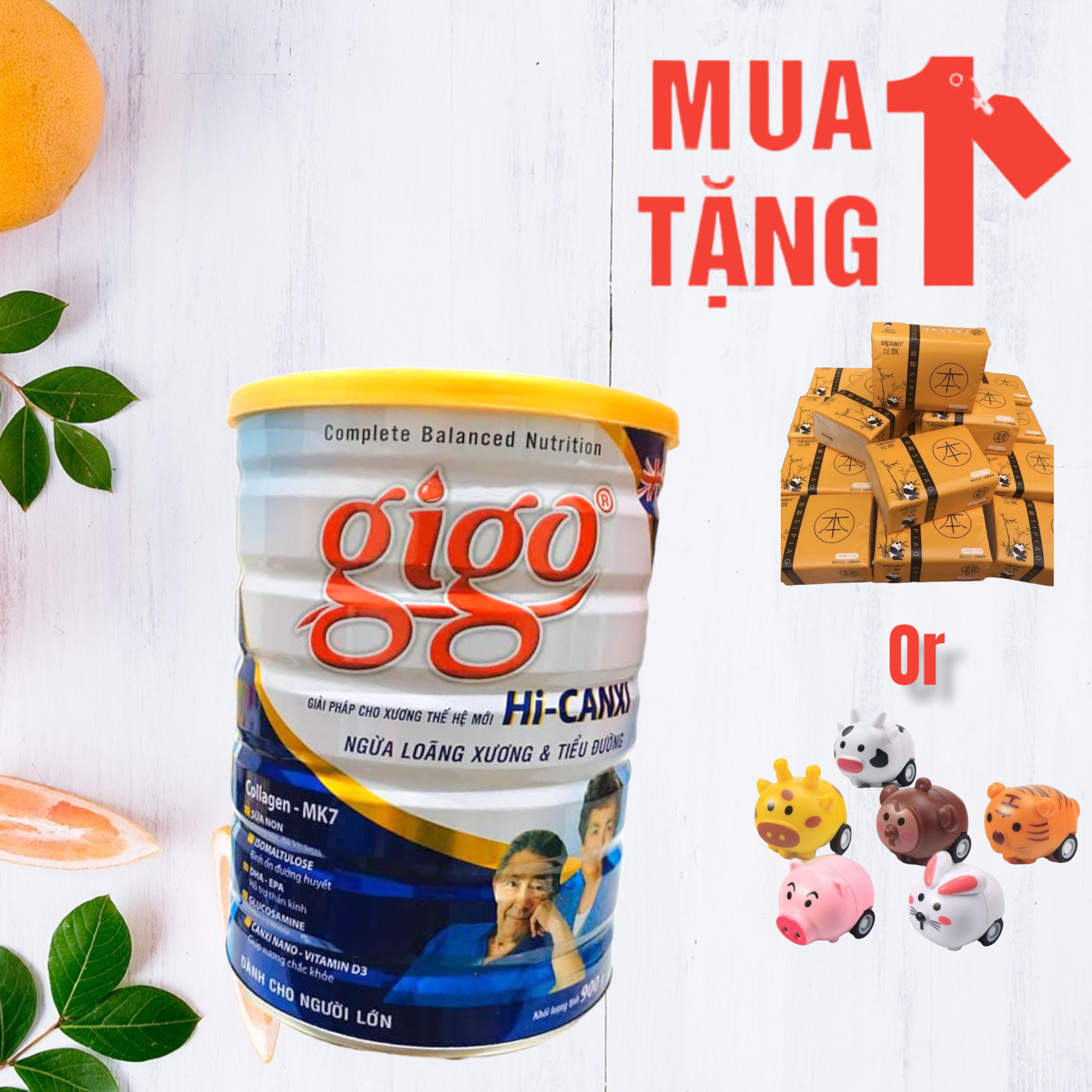 Sữa canxi cho người già Gigo hi-canxi 900g