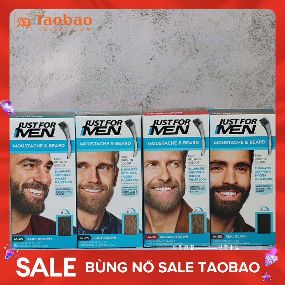 Thuốc Nhuộm Tóc Râu Màu Nâu Đậm Màu Nâu Nhạt Màu Đen Tuyền Cho Nam Just For Men Thuốc Nhuộm Râu Trắng Không Có Amoniac