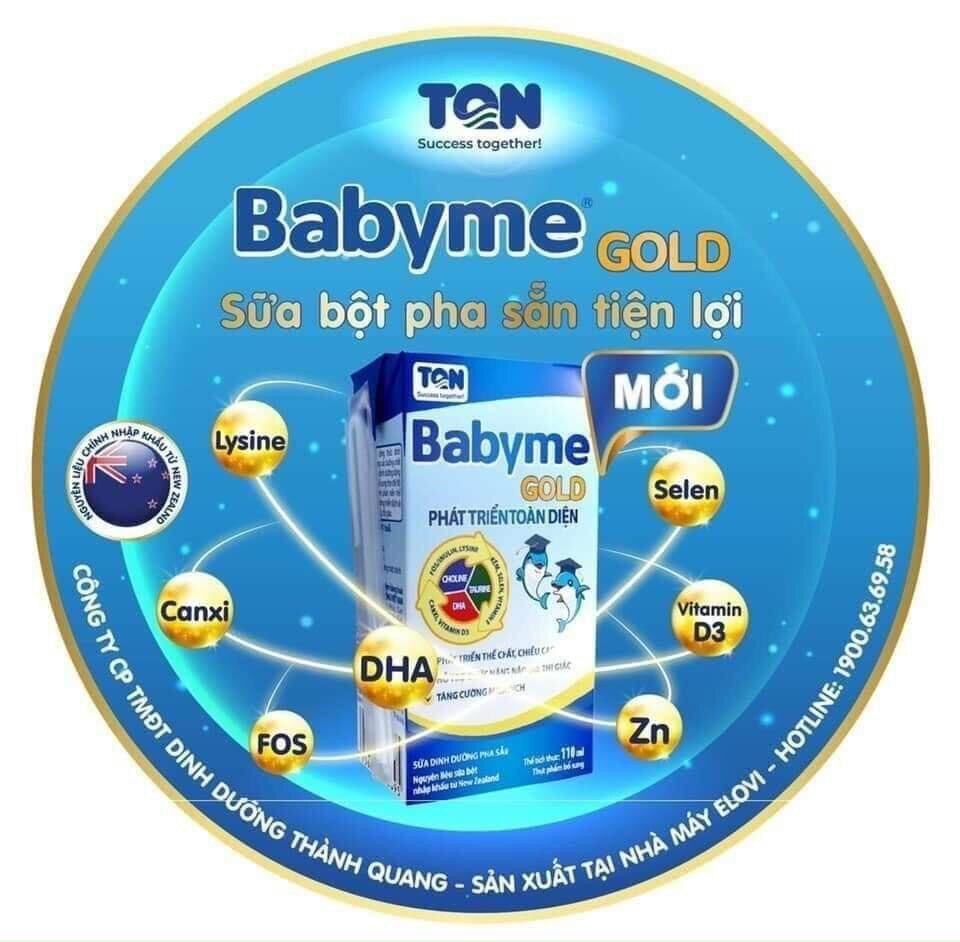 1 Thùng sữa bột pha sẵn babyme 110ml