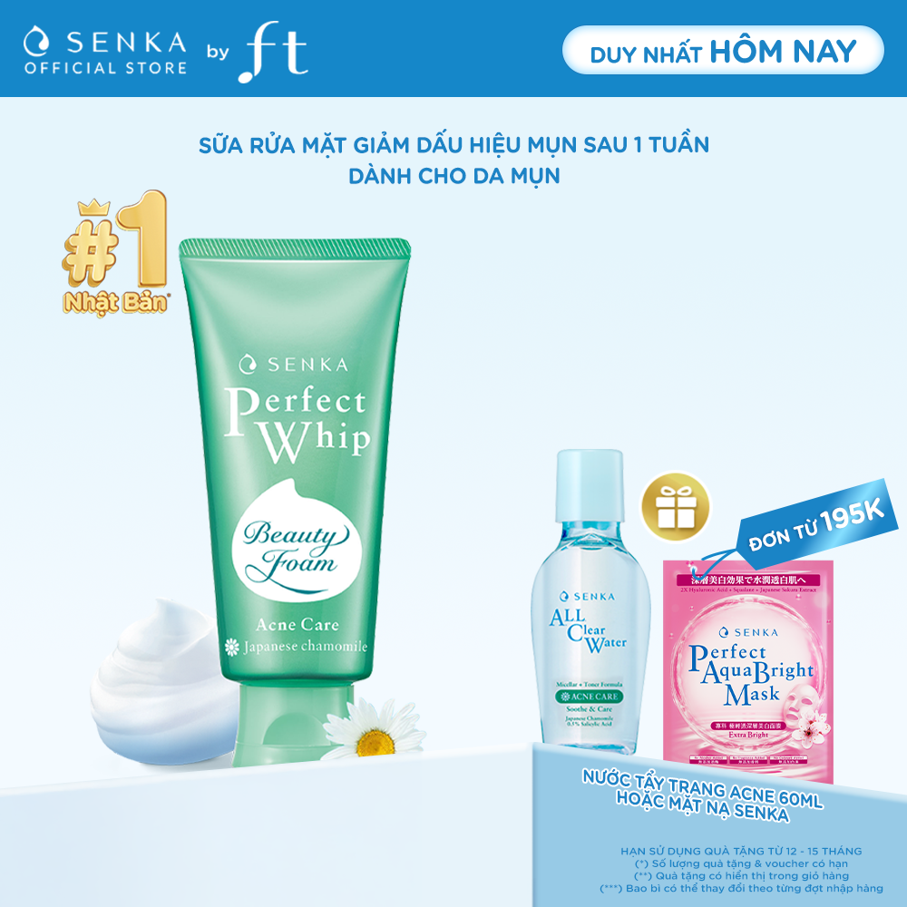 [GIFT] Sữa rửa mặt SENKA PERFECT WHIP ACNE CARE(AP) 50G