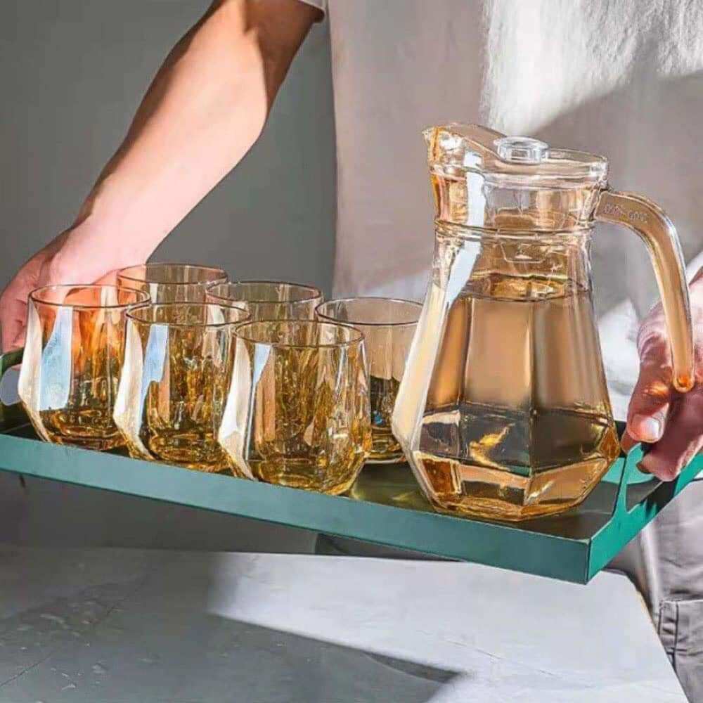 Bộ bình cốc thủy tinh hổ phách