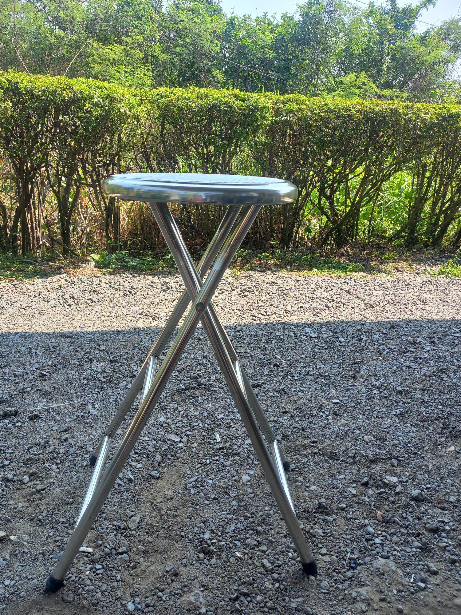 Ghế xếp inox 201. cao 60cm - 70cm - 80cm .ghế không có lưng dựa