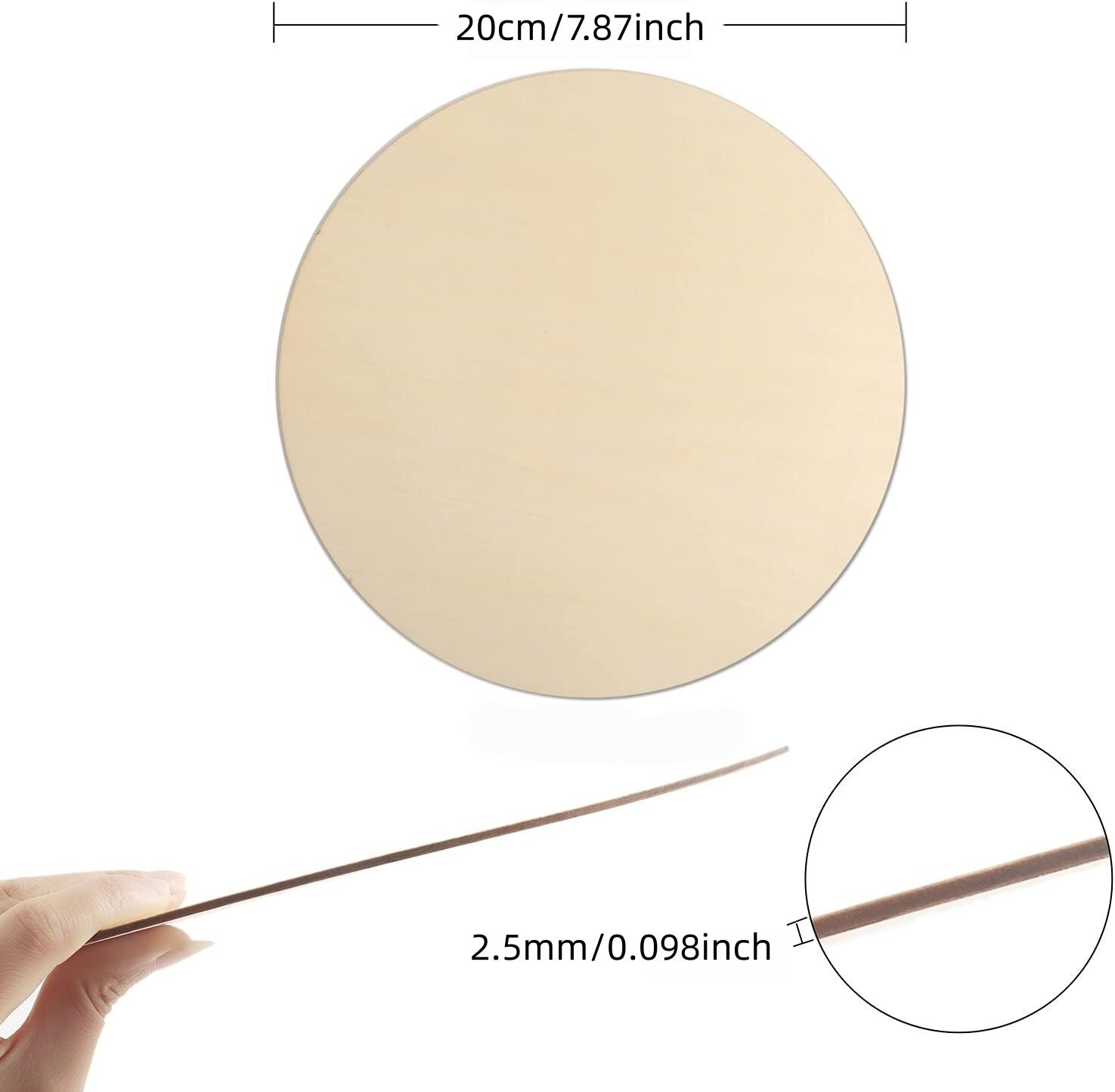 Đĩa Gỗ Tròn 20cm Chưa Hoàn Thiện Hình Tròn Gỗ Cắt Sẵn Dùng Làm Đồ Thủ Công Móc Treo Cửa Trang Trí Đám Cưới Đồ Gỗ Tròn Cho Các Dự Án Tự Làm