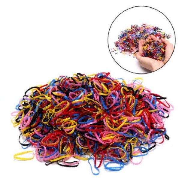 Set 1000 sợi thun cột tóc tiện lợi cho bé
