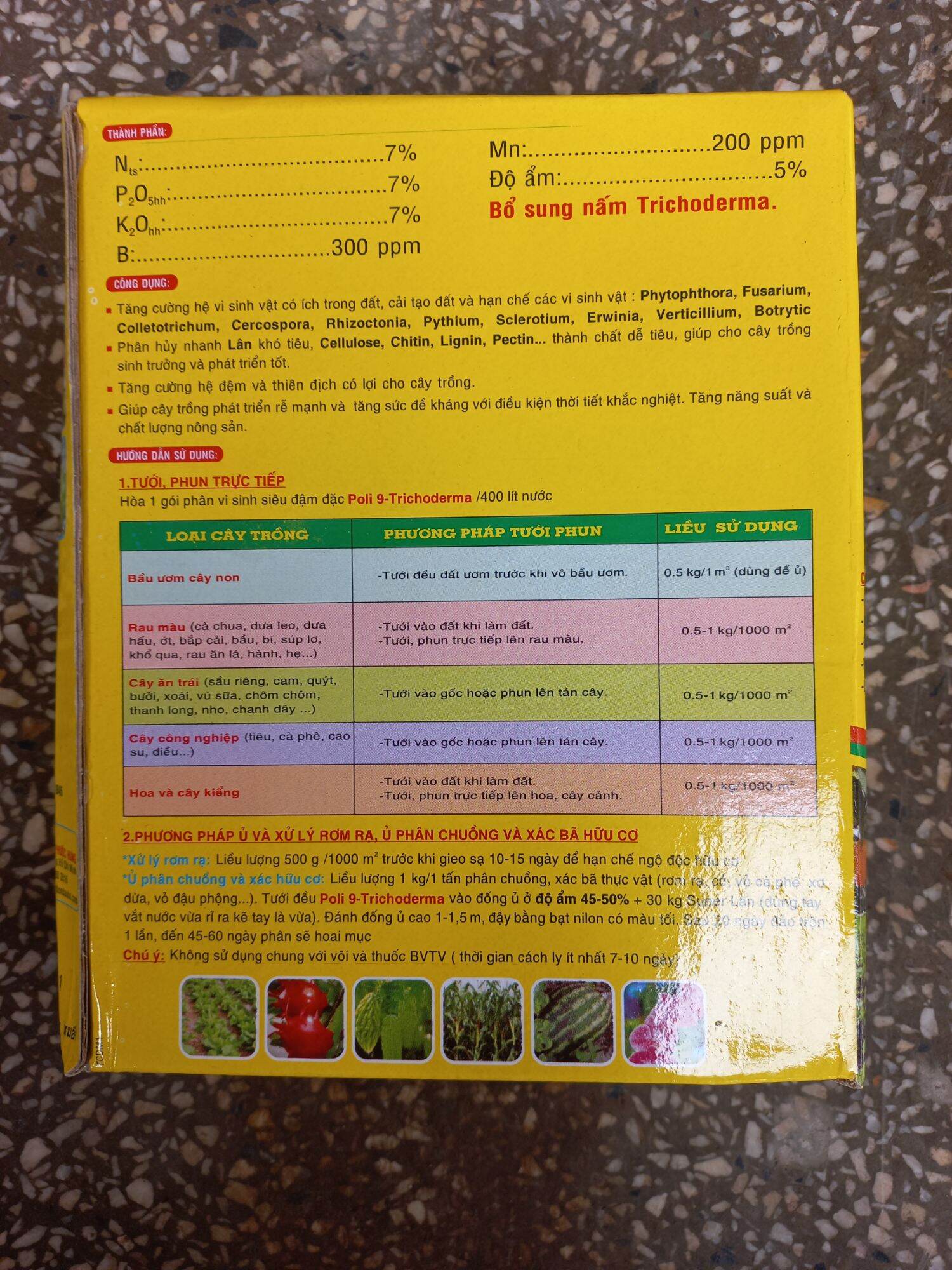Chế phẩm ủ phân hữu cơ Trichoderma Phước Hưng (Đầu Bò) 500g