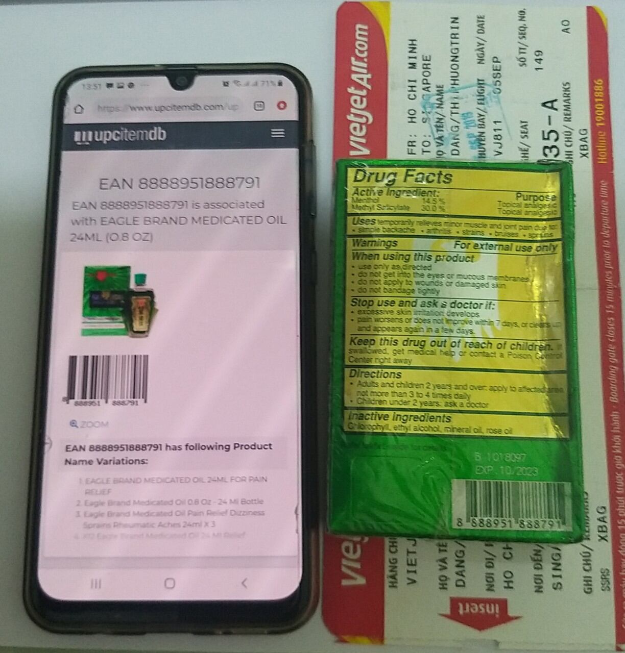 DAU GIO XANH SINGAPORE ( EAGLE BRAND MEDICATED OIL)