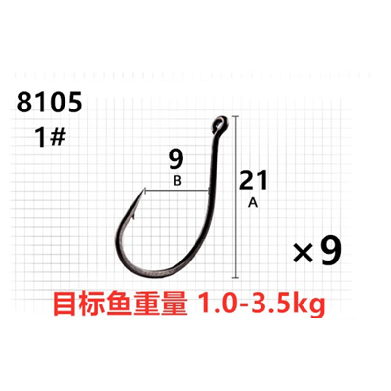 BKK 8103 Lure Fishing Hook 8003 Soft Worm Hook Wacky Hook Black Pit 8105 Dụng Cụ Câu Cá Câu Cá Trên 