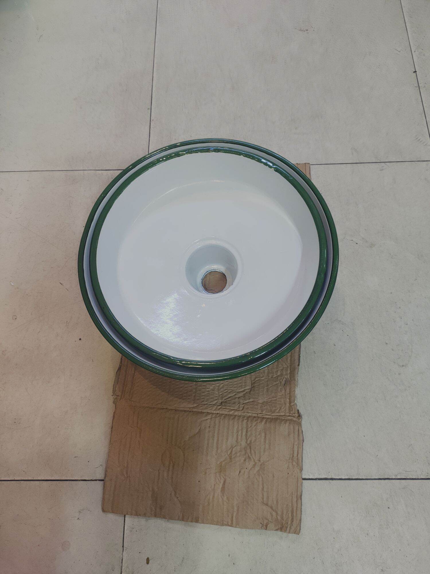 Đèn chao thả tráng men xanh d36-40cm đui E27