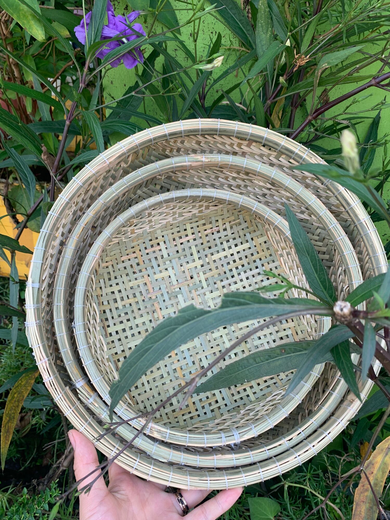 Rổ cật tre ( bộ 3 cái)