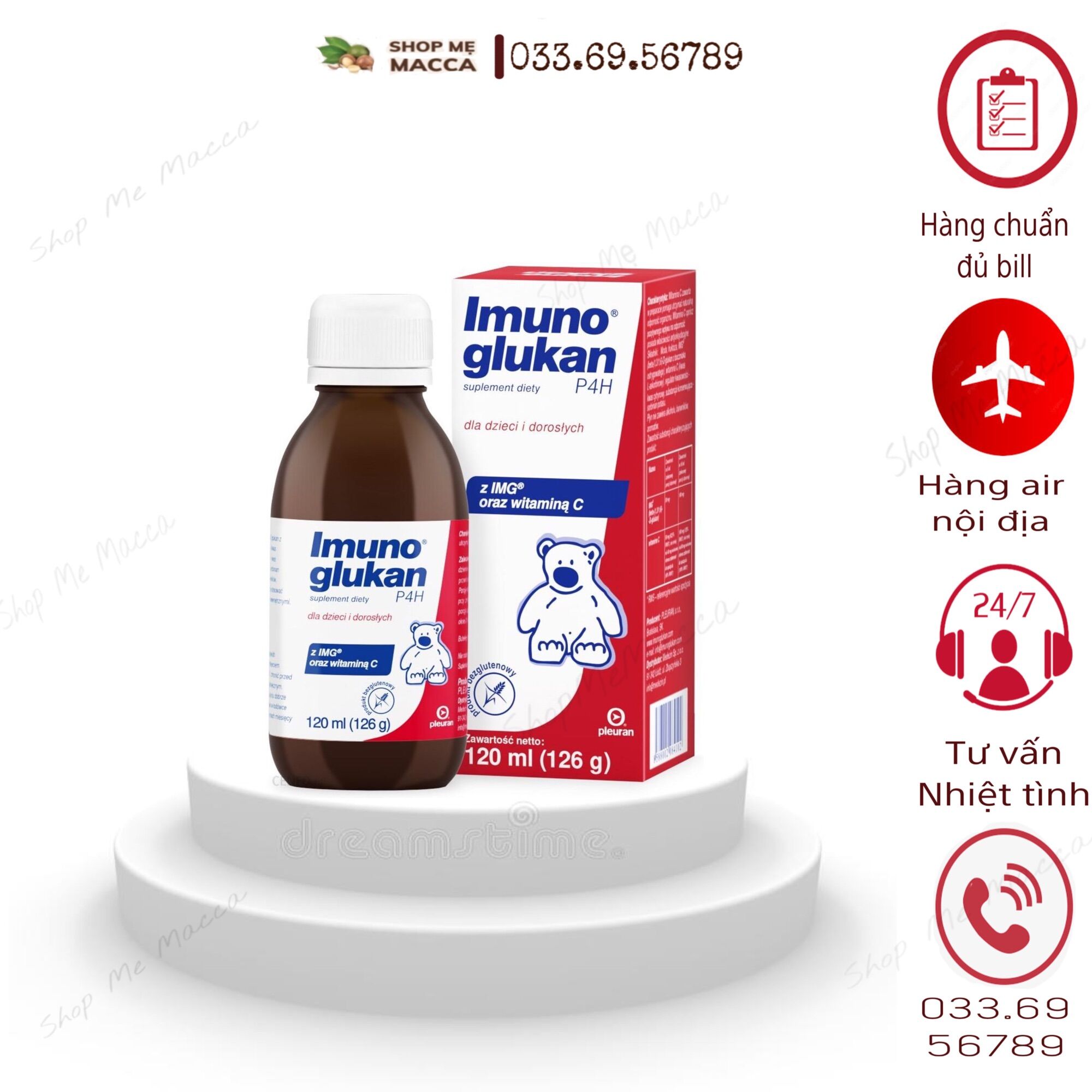 Tăng cường sức đề kháng Imunoglukan P4H cho Bé