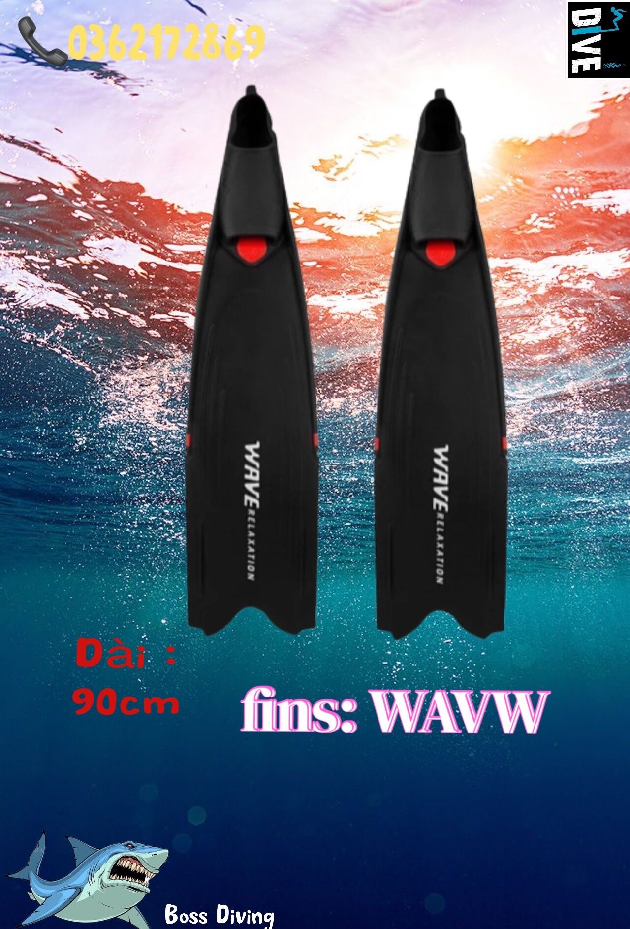 Fins dài lặn free diving cho nam và nữ