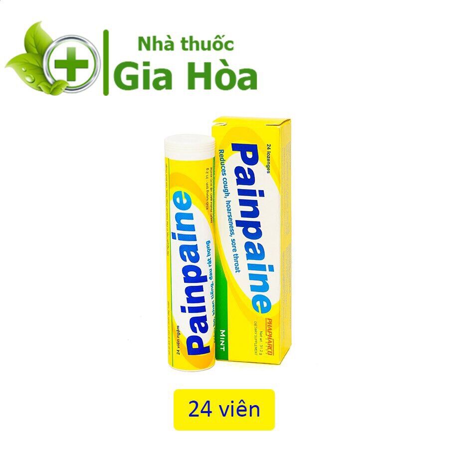 Viên ngậm Painpaine giúp làm dịu đau rát họng, giảm ho, khản tiếng (Pain pain / Painpain / Painepaine) - Tube 24 viên