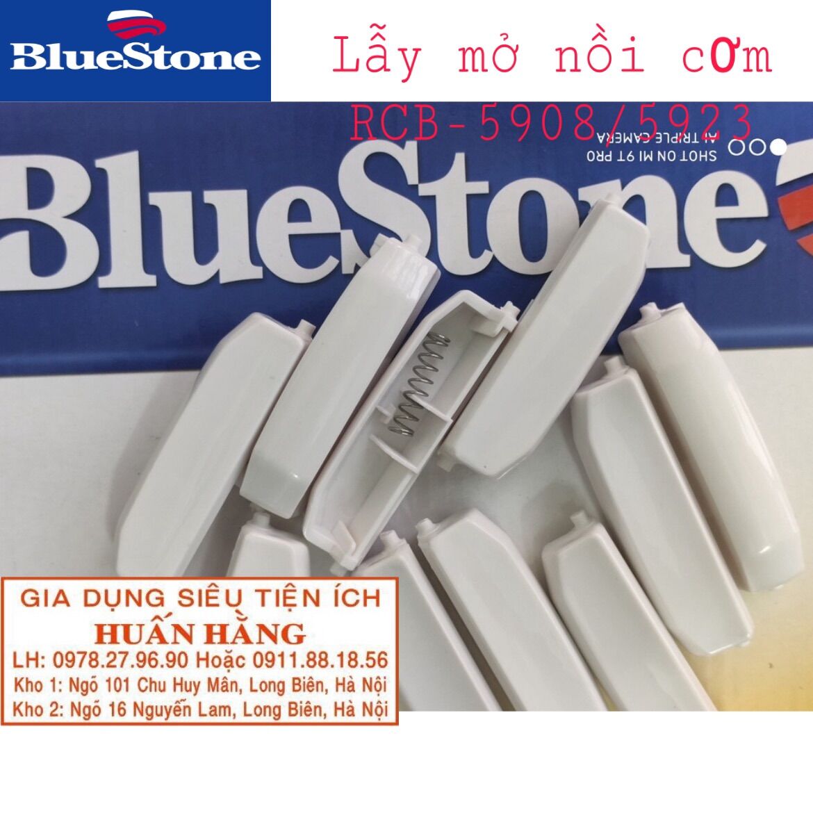 Hàng chính hãng - Lẫy khóa nồi cơm, nút nhấn mở nắp nồi cơm Bluestone RCB-5908 RCB-5923 chính hãng