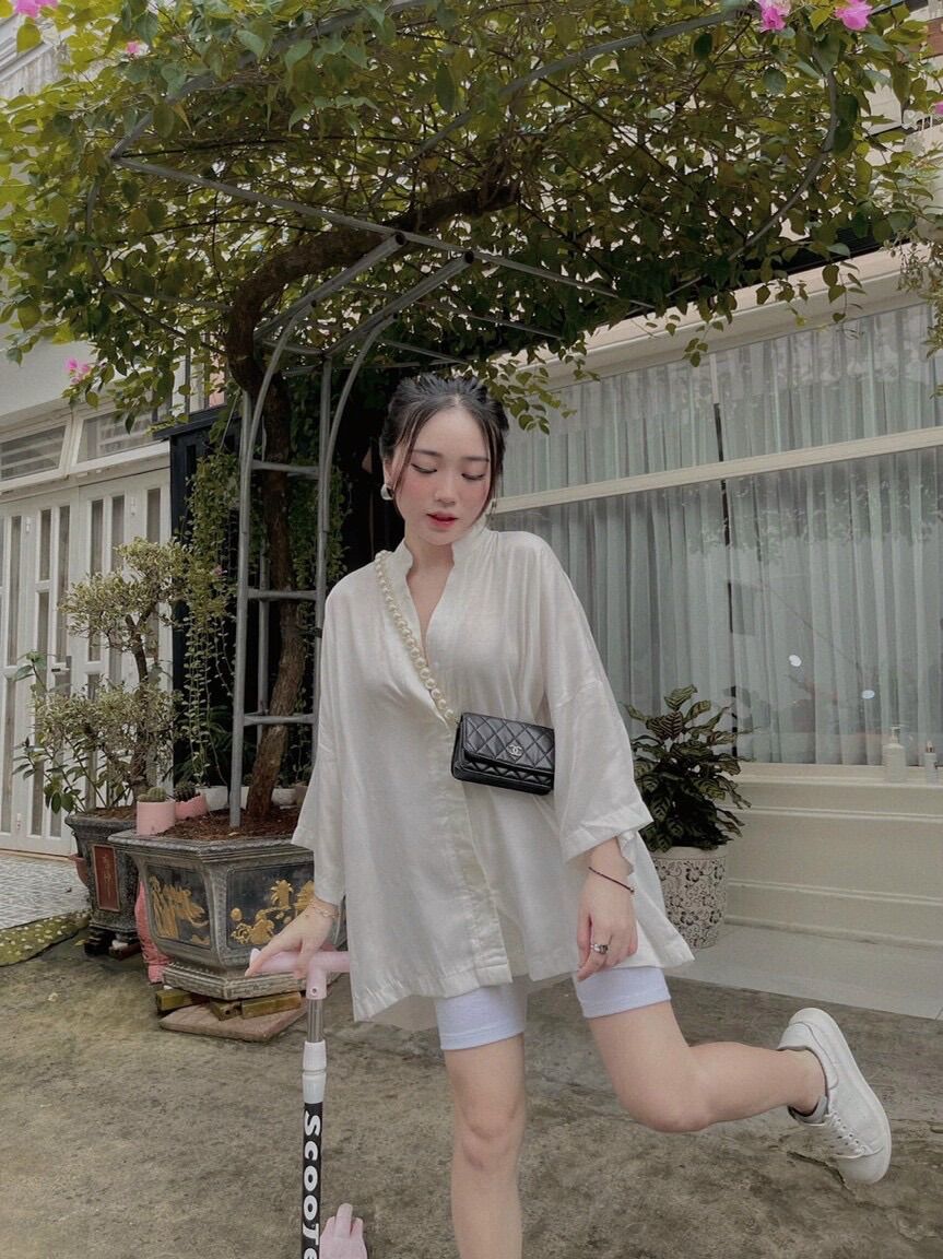 Set bộ áo sơ mi quần đùi ngố siêu đẹp