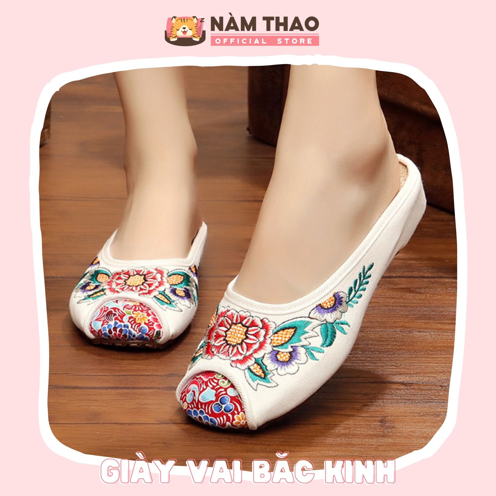 Hàng sẵn Giày Vải Nữ Bắc Kinh Phong Cách Cổ Trang Hiện Đại Size 36 - 40
