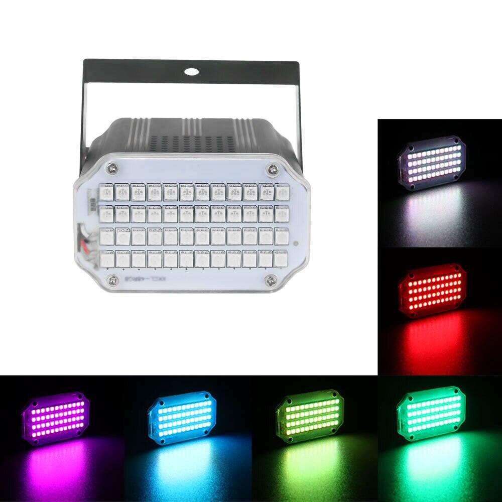 RGB UV LED Nhấp Nháy Đèn Cho Disco DJ Đảng Giáng Sinh Ánh Sáng Sân Khấu Hiệu Ứng Kích Hoạt Âm Thanh Đèn Flash Cho Đám Cưới Câu Lạc Bộ Âm Nhạc